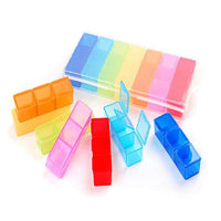 21 Compartment Multi Color Weekly Pill Organizer