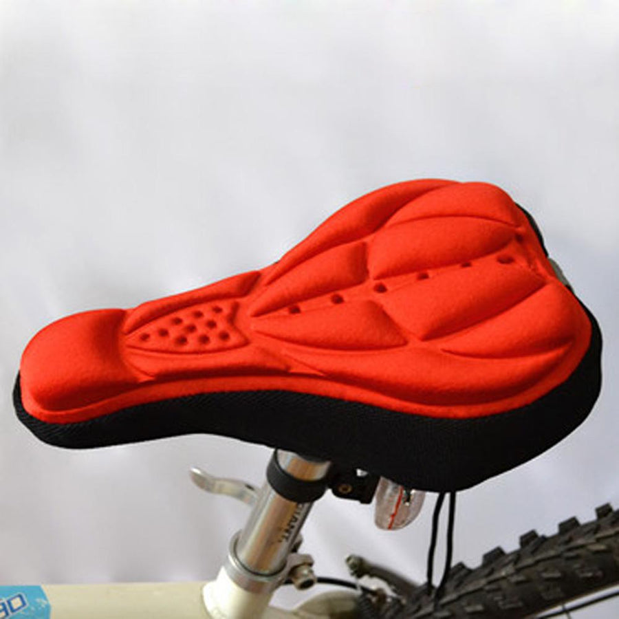 3D Gel Padded Bike Seat Cover - Black, Blue, Orange or Red