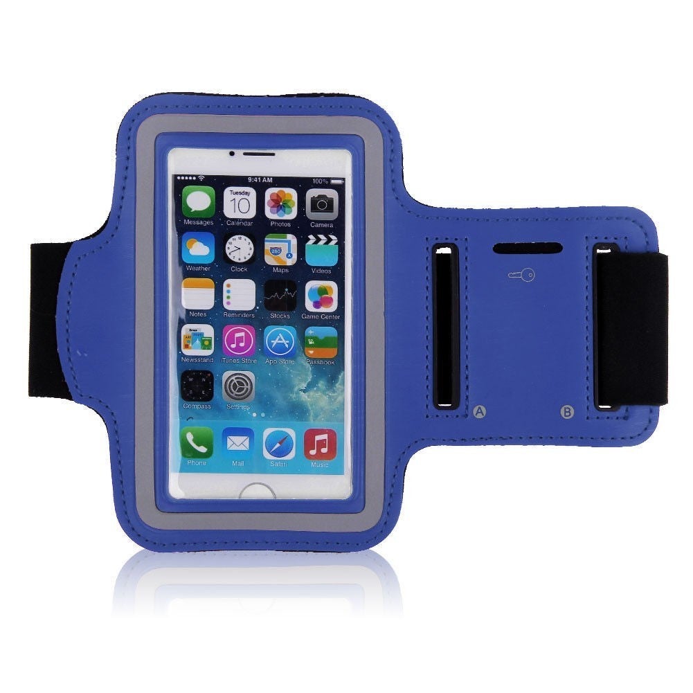 Cell Phone Armband Pouch for Runners or Cyclists Fits iPhone 4 4s 5 5s (Also Fits Keys and Wallet)