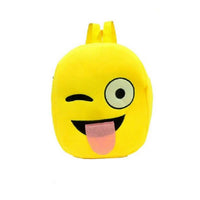 Plush Emoji Face Backpack & School Supply Bundle - Heart Eyes, Crazy Eyes, Sunglasses or Yummy