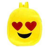 Plush Emoji Face Backpack & School Supply Bundle - Heart Eyes, Crazy Eyes, Sunglasses or Yummy