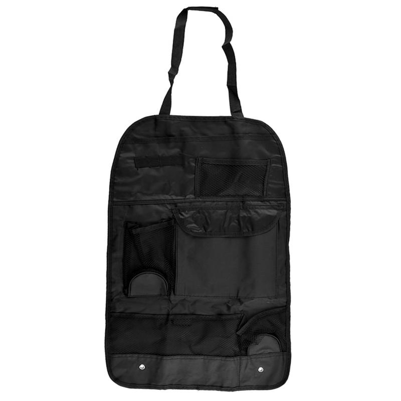 Car Back Seat Hanging Organizer with Cup Holder - Black, Grey or Tan