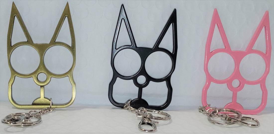 Self Defense Cat Ears Keychain - Black, Gold or Pink