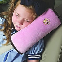 Cushioned Seat Belt Cover - Set of 2 - Blue, Grey, Pink or Tan