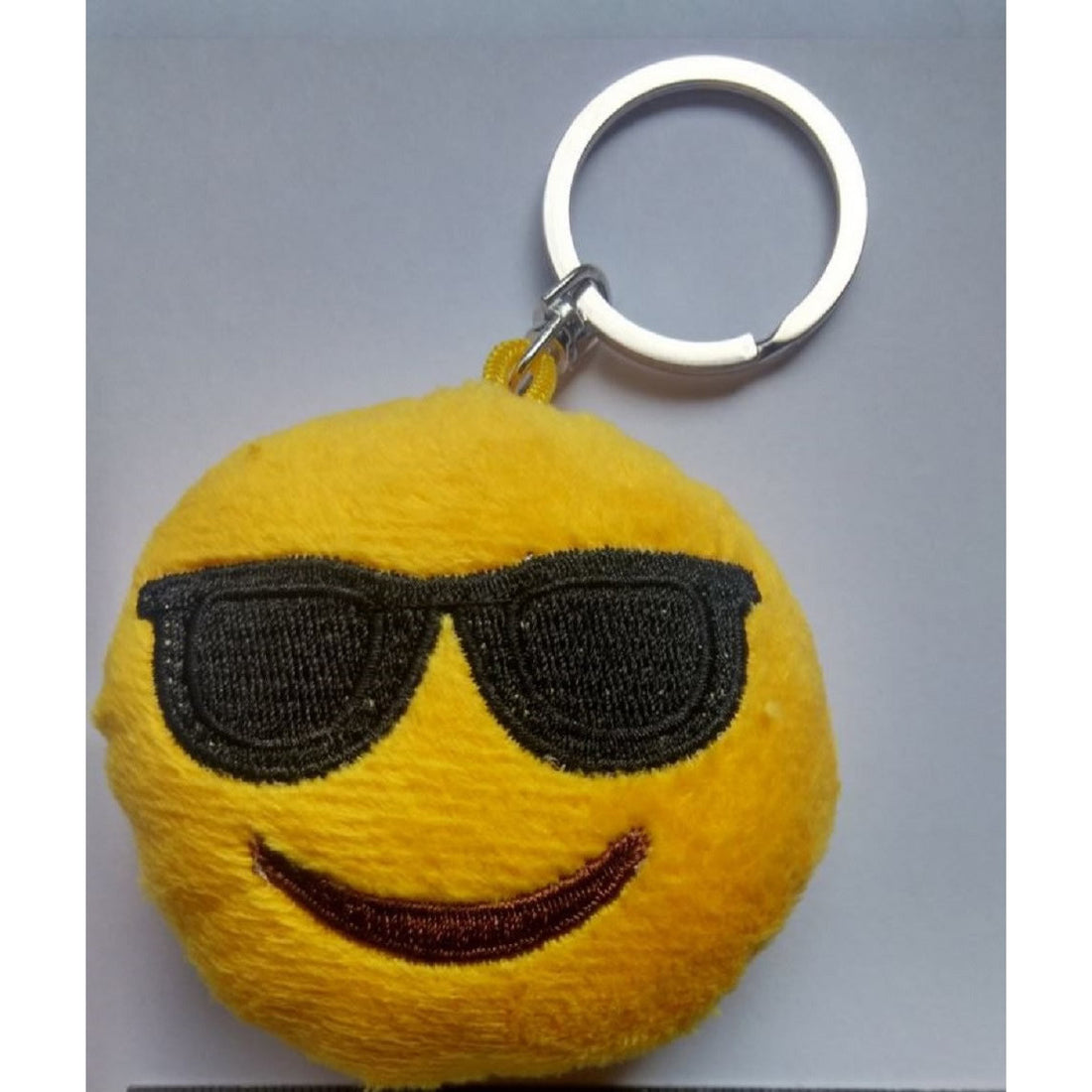 Emoticon Keychains - Sunglasses, Poop, Heart Eyes, Throwing a Kiss and Laughing Tears