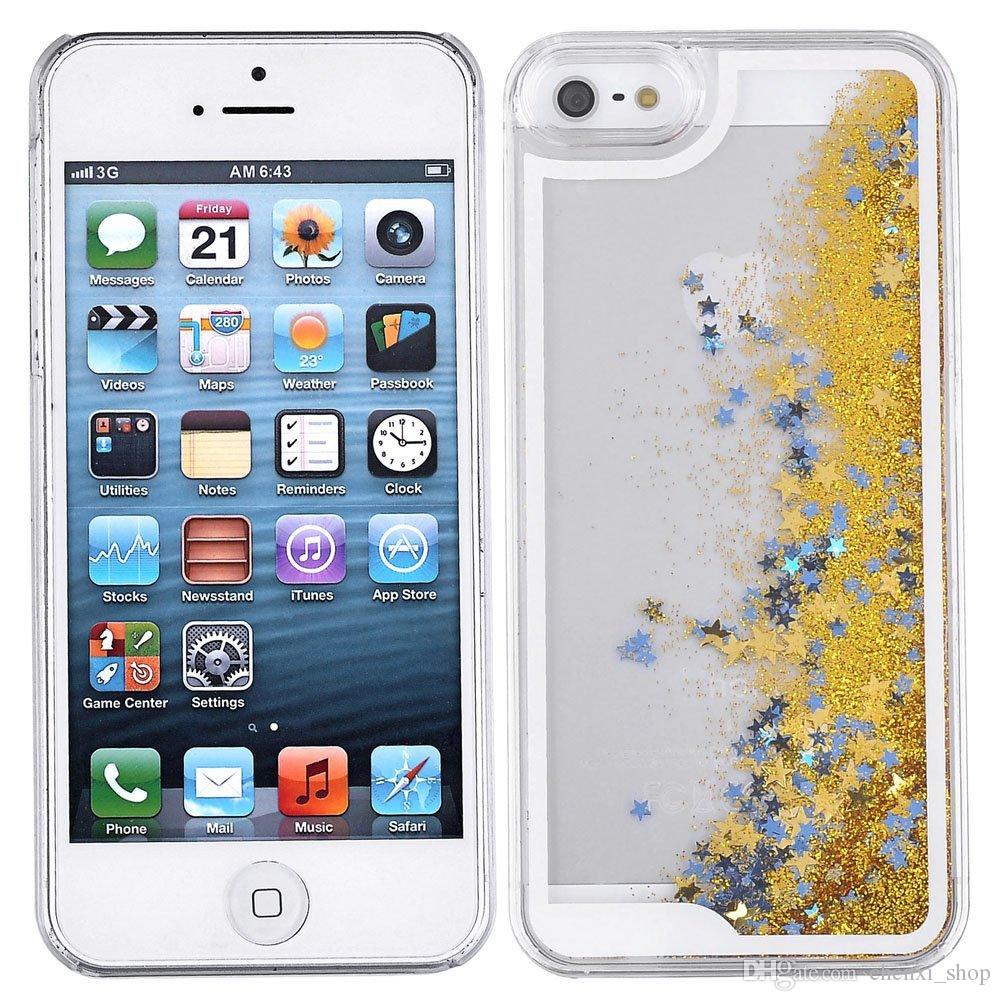 Liquid Glitter Quicksand Phone Cases for iPhone 5/5S - Blue, Red, Pink, Purple, Gold or Silver