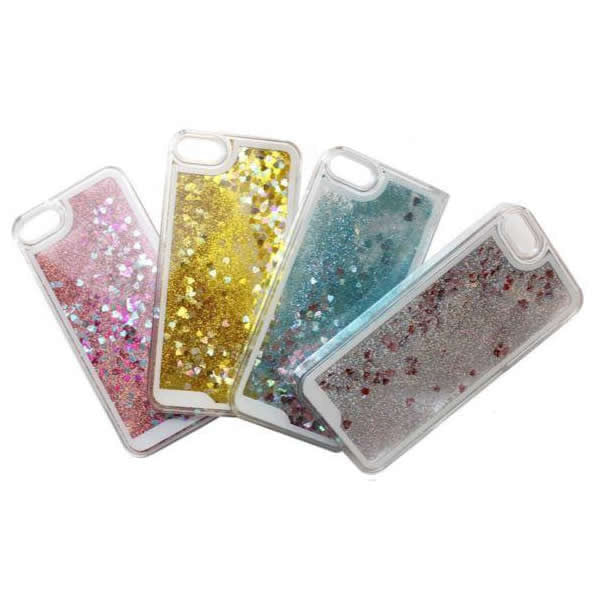 Liquid Glitter Quicksand Phone Cases for iPhone 5/5S - Blue, Red, Pink, Purple, Gold or Silver