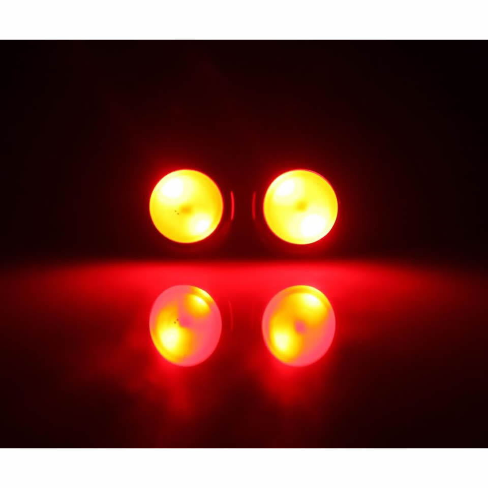 Handlebar End LED Light Set - Black, Blue, Gold, Red or Silver