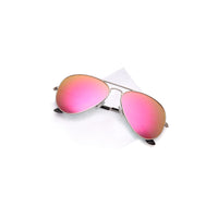 Vintage Style Aviator Mirrored Sunglasses - Silver, Blue, Black, Pink or Bronze