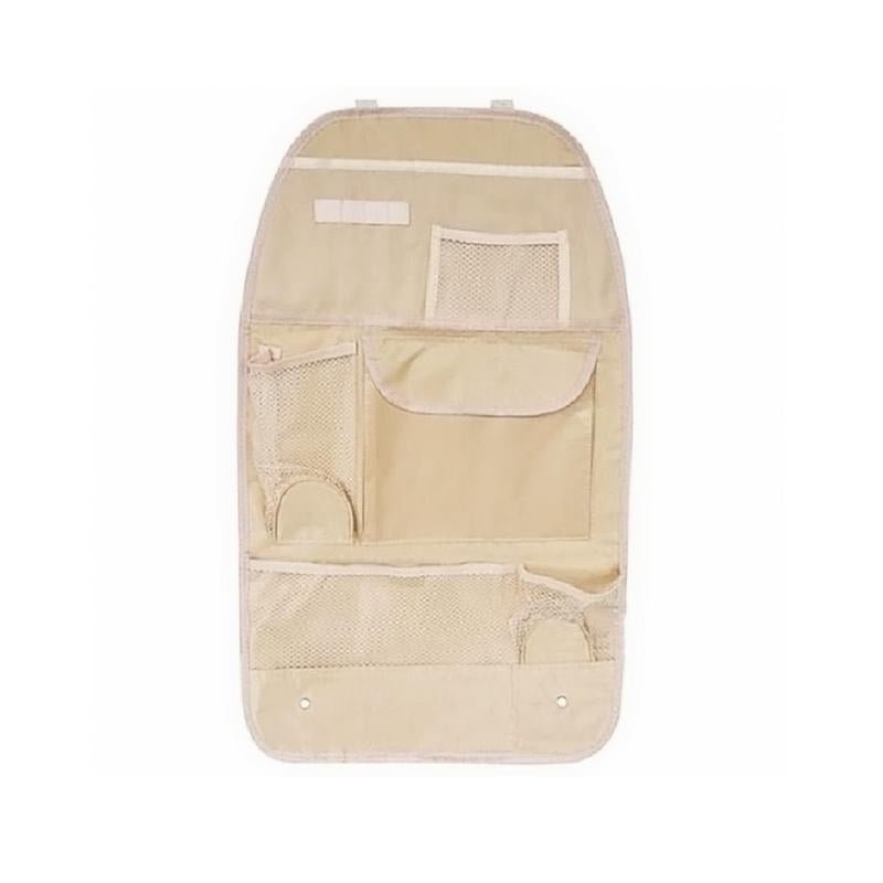 Car Back Seat Hanging Organizer with Cup Holder - Black, Grey or Tan