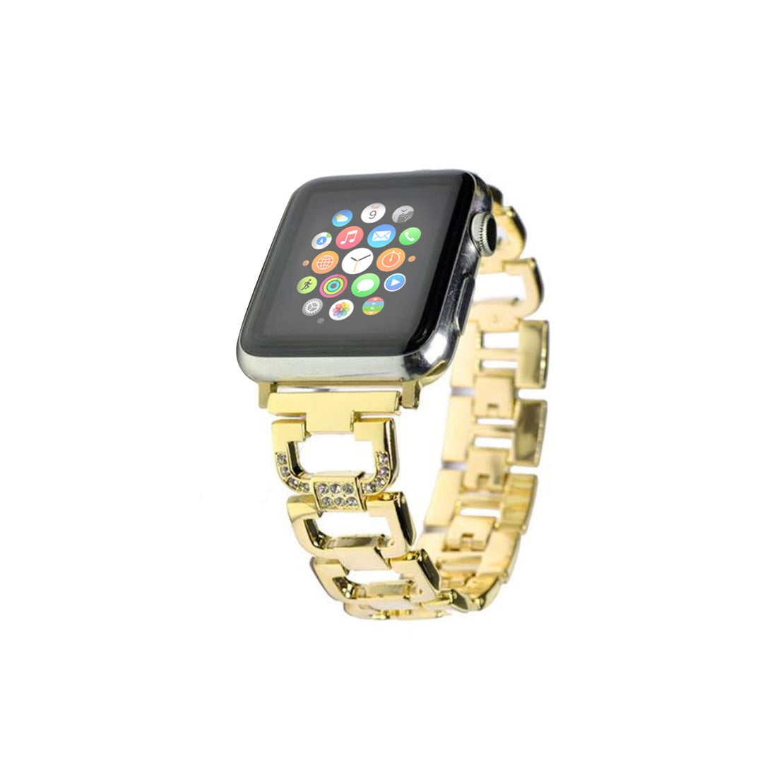 Crystal Stainless Steel Replacement Band for Apple Watch Series 1, 2, & 3