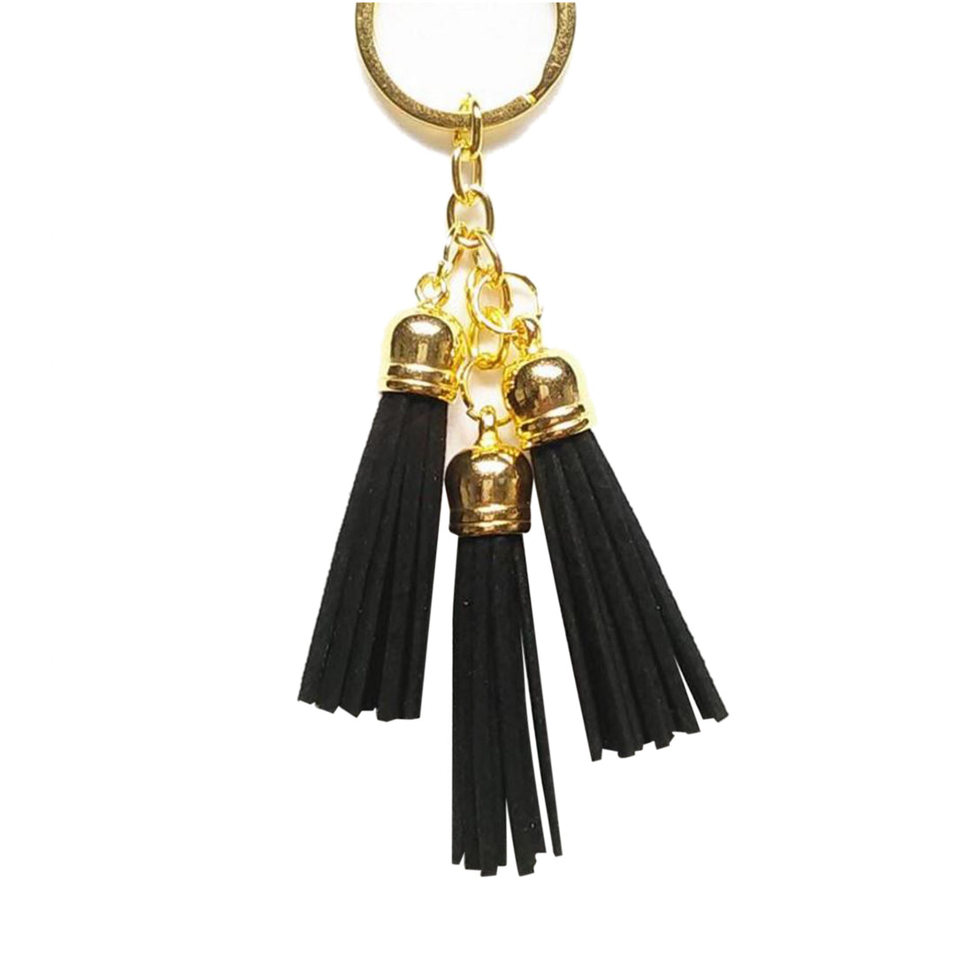 Leather Tassel Keychain - Black, Purple, Pink or White