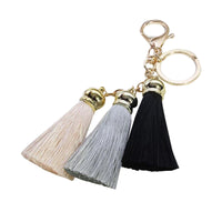 Triple Silk Tassel Keychain