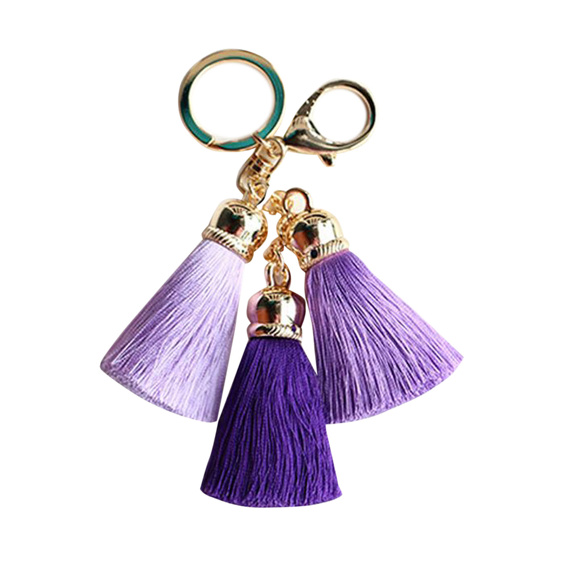 Triple Silk Tassel Keychain