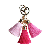 Triple Silk Tassel Keychain