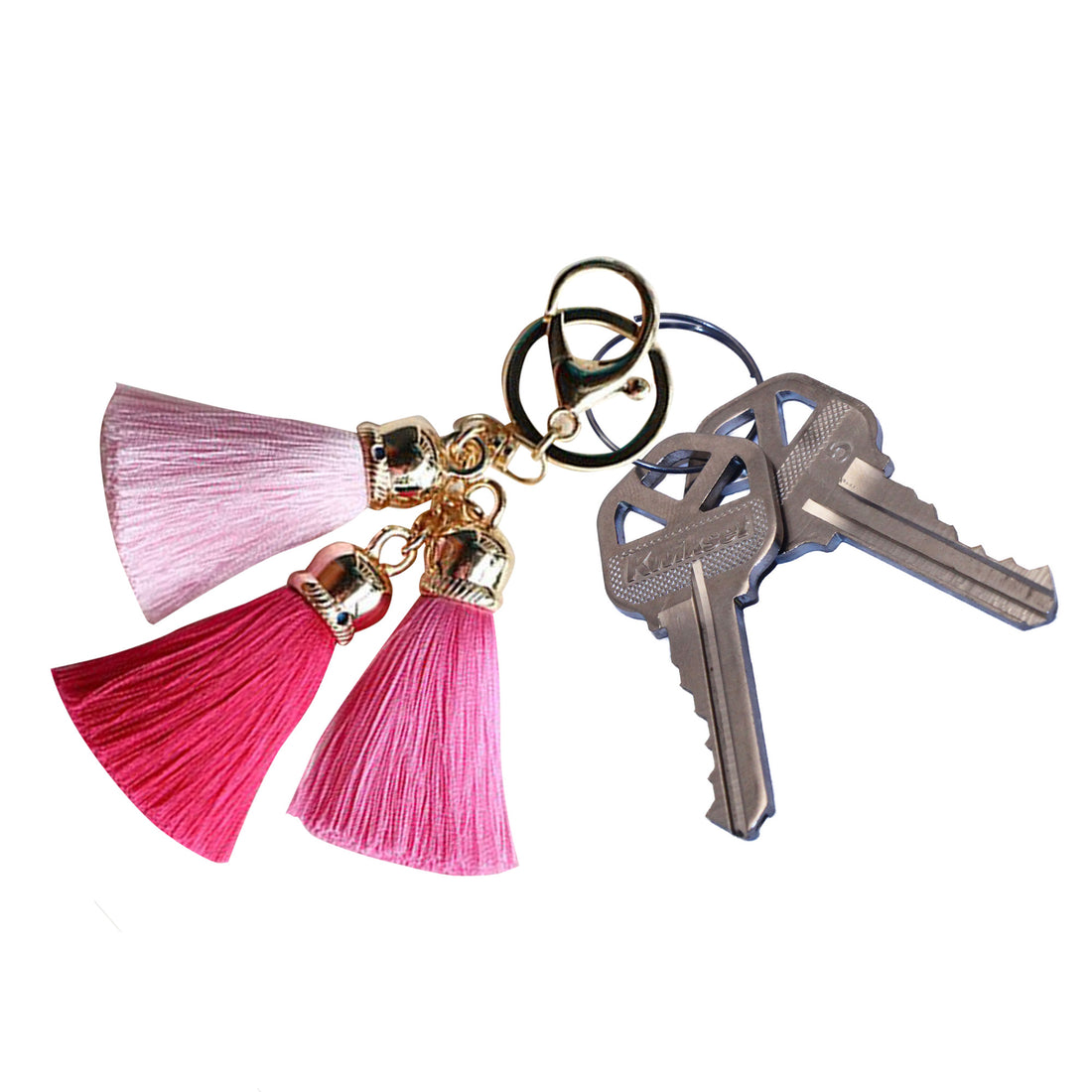 Triple Silk Tassel Keychain