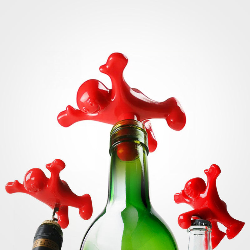 Naughty Party People 3-Piece Wine and Beer Corkscrew, Stopper and Opener Set