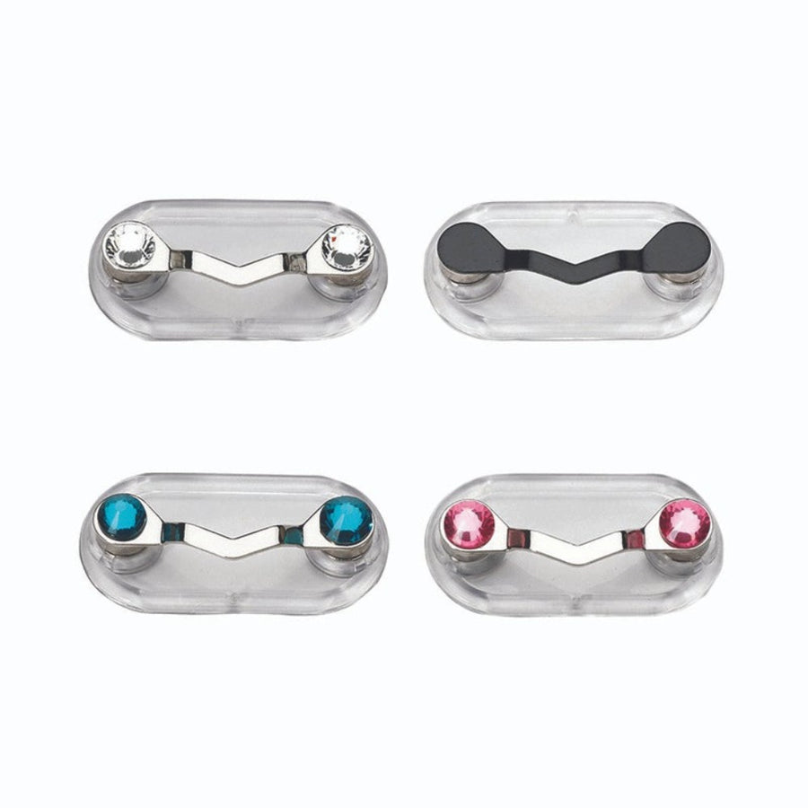 Magnetic Eyeglass, Sunglass or Name Tag Holder - Silver, Pink, Black or Blue