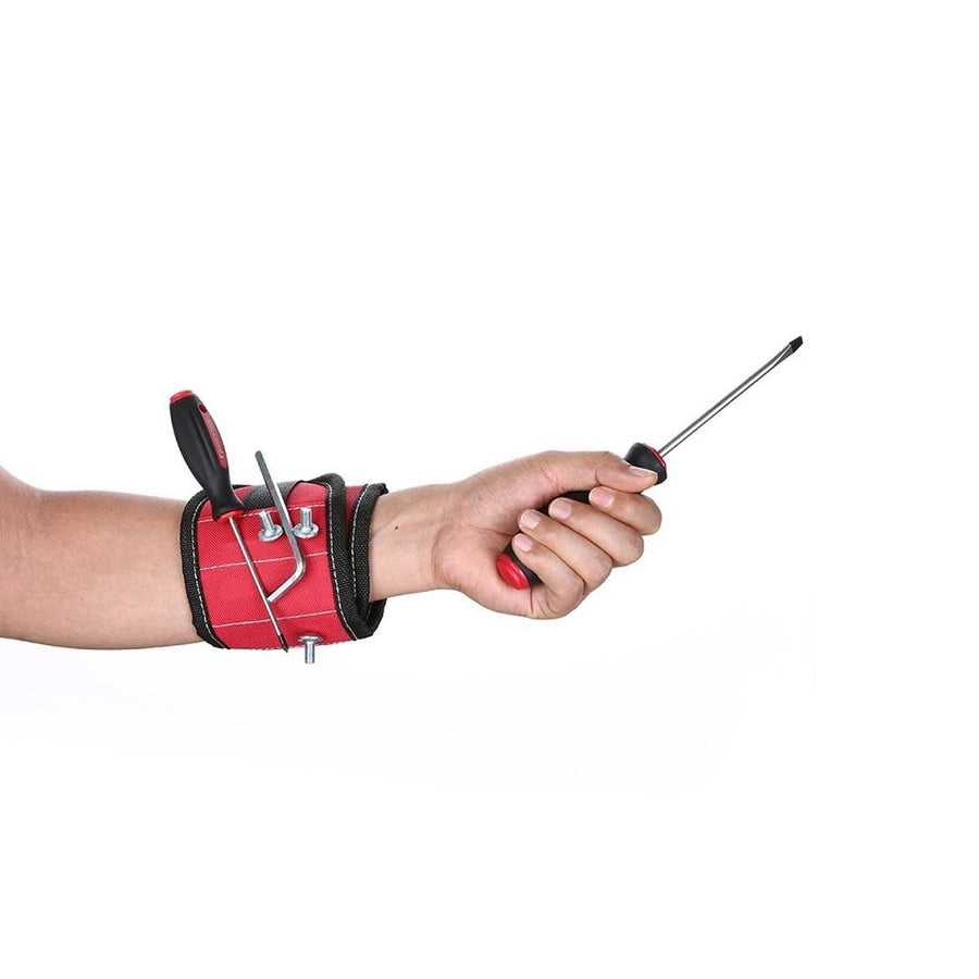 Magnetic Tool Wristband with Pocket - Red, Black or Blue