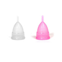 Menstrual Cups - 1 or 2 Pack - Pink, Purple or Clear