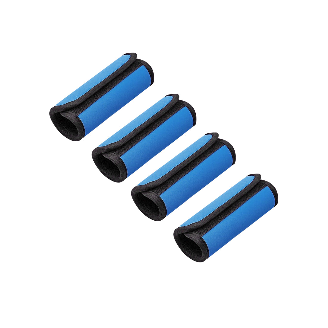Neoprene Luggage Handle Wrap Grips - 4 Pack - Black, Blue, Red or Yellow