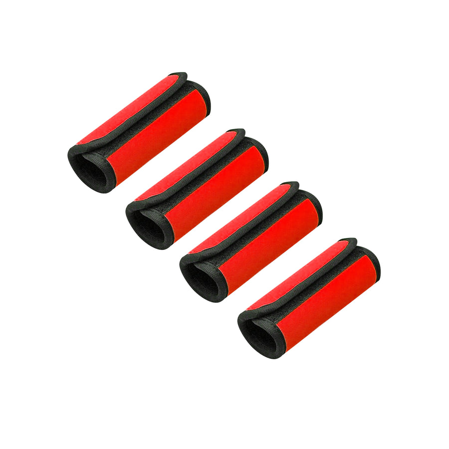 Neoprene Luggage Handle Wrap Grips - 4 Pack - Black, Blue, Red or Yellow
