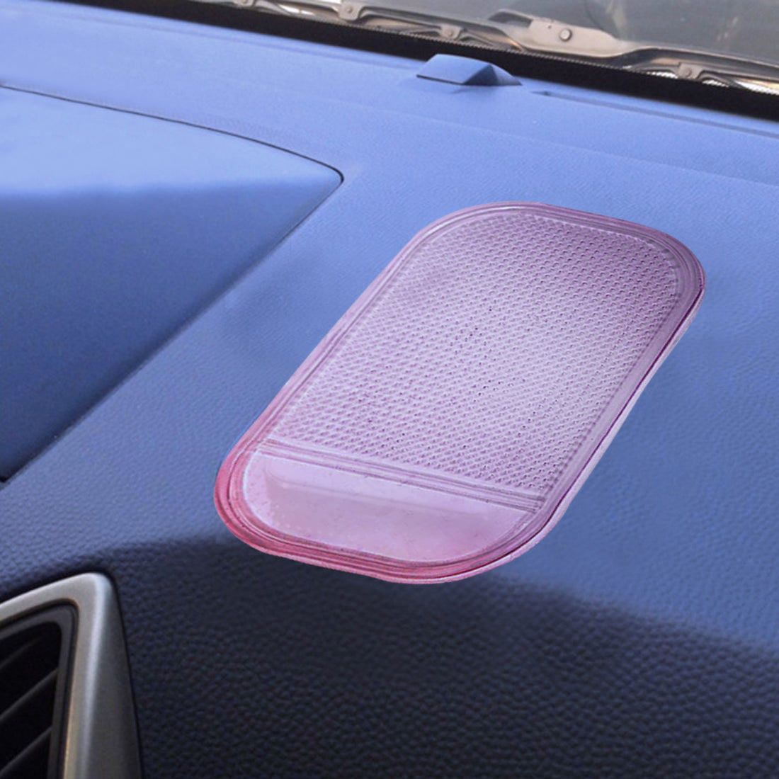 Set of Two Non Slip Dashboard Pads - Clear, Black, Blue or Pink