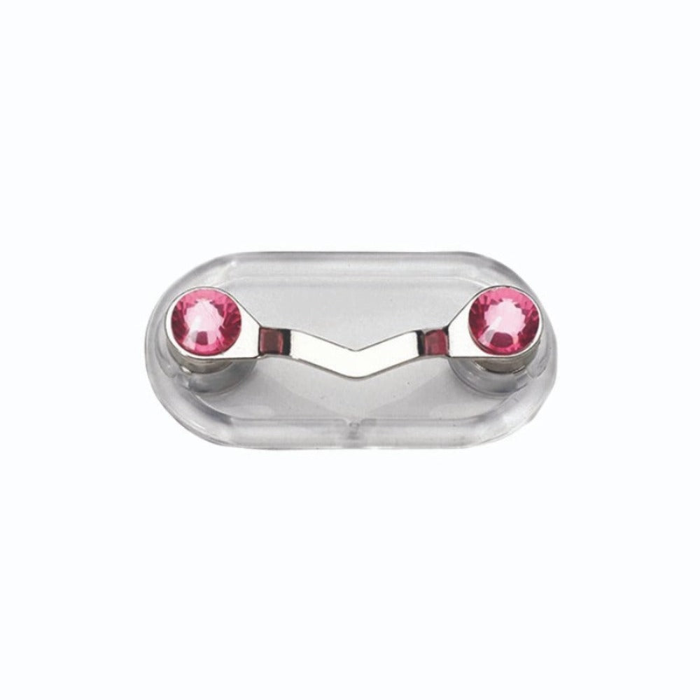 Magnetic Eyeglass, Sunglass or Name Tag Holder - Silver, Pink, Black or Blue