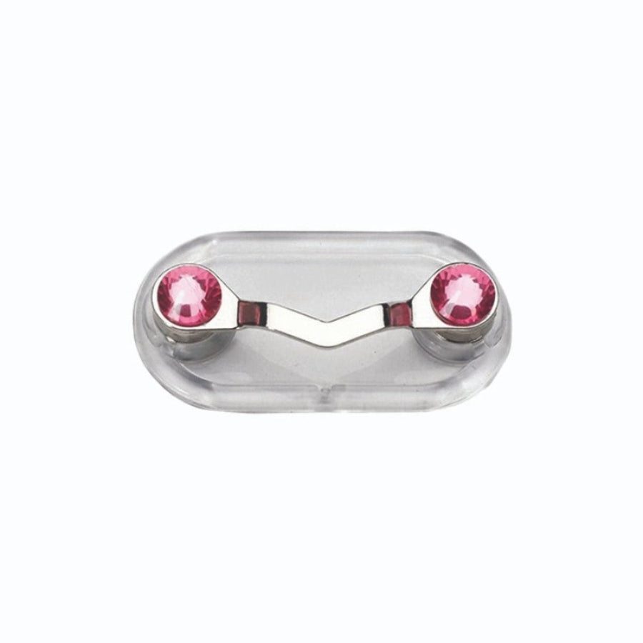 Magnetic Eyeglass, Sunglass or Name Tag Holder - Silver, Pink, Black or Blue