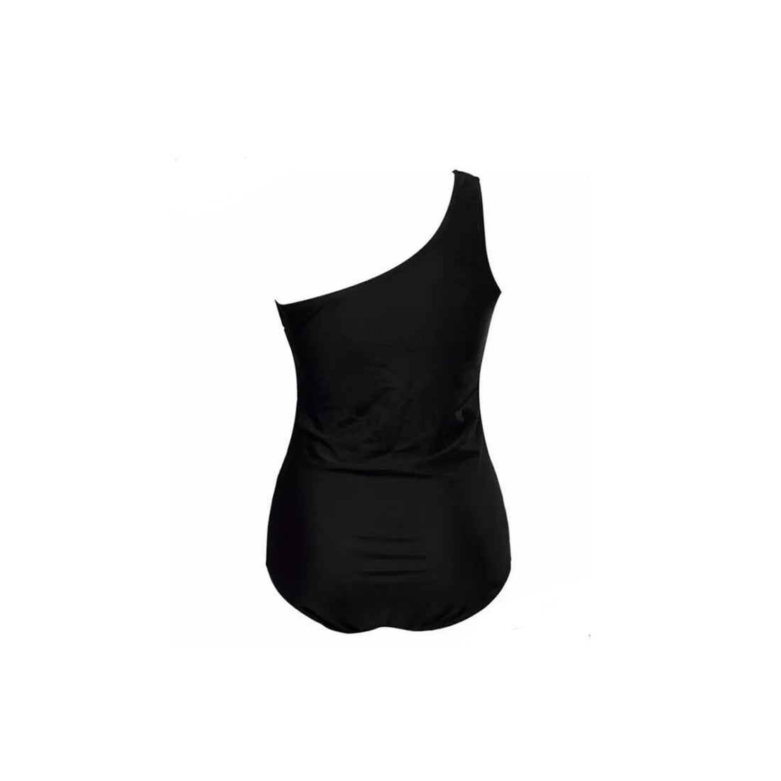 Plus Size One Shoulder Mesh Swim Suit - Large - XXXL