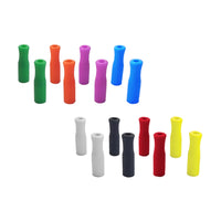 Reusable Silicone Straw Tip covers for metal or paper straws - 16 Pack