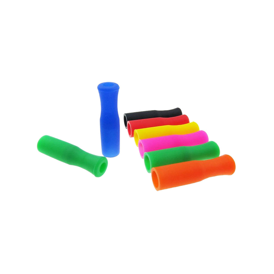 Reusable Silicone Straw Tip covers for metal or paper straws - 16 Pack