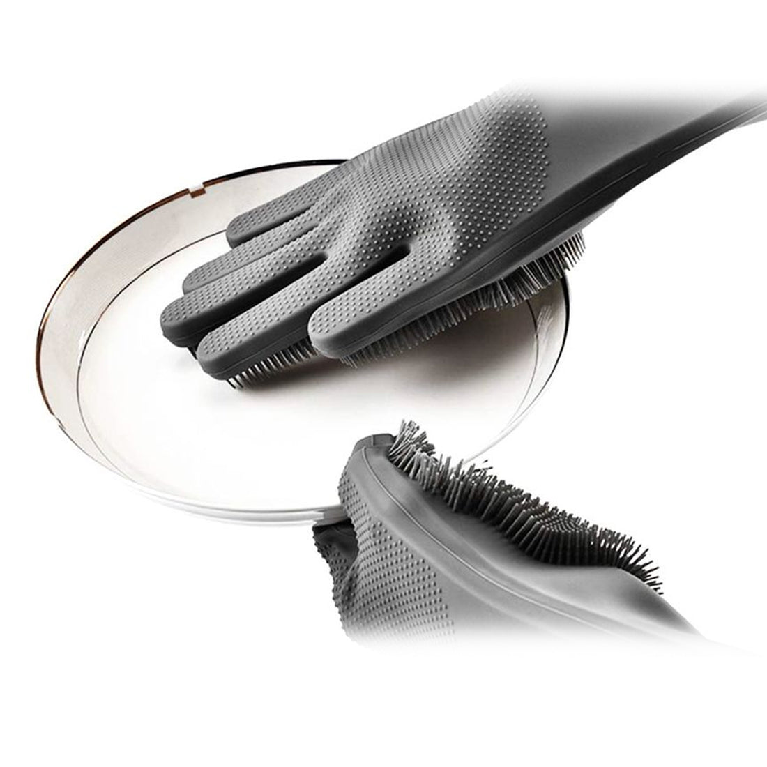 Silicone Dishwashing Gloves with Scrubbers