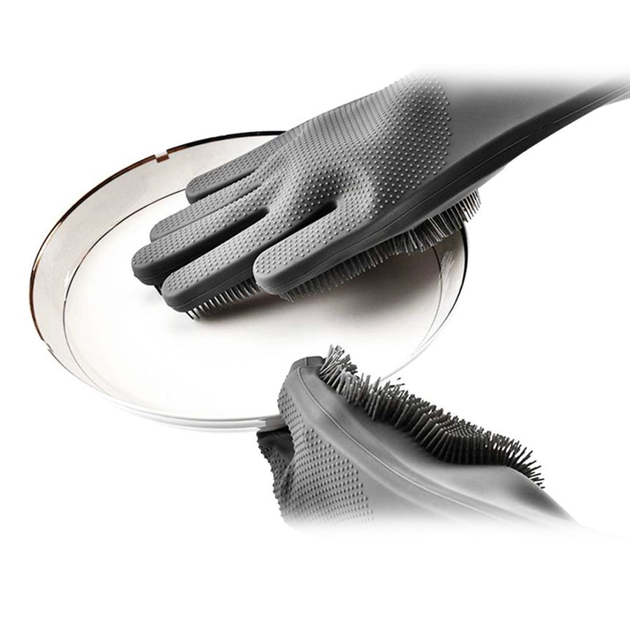 Silicone Dishwashing Gloves with Scrubbers