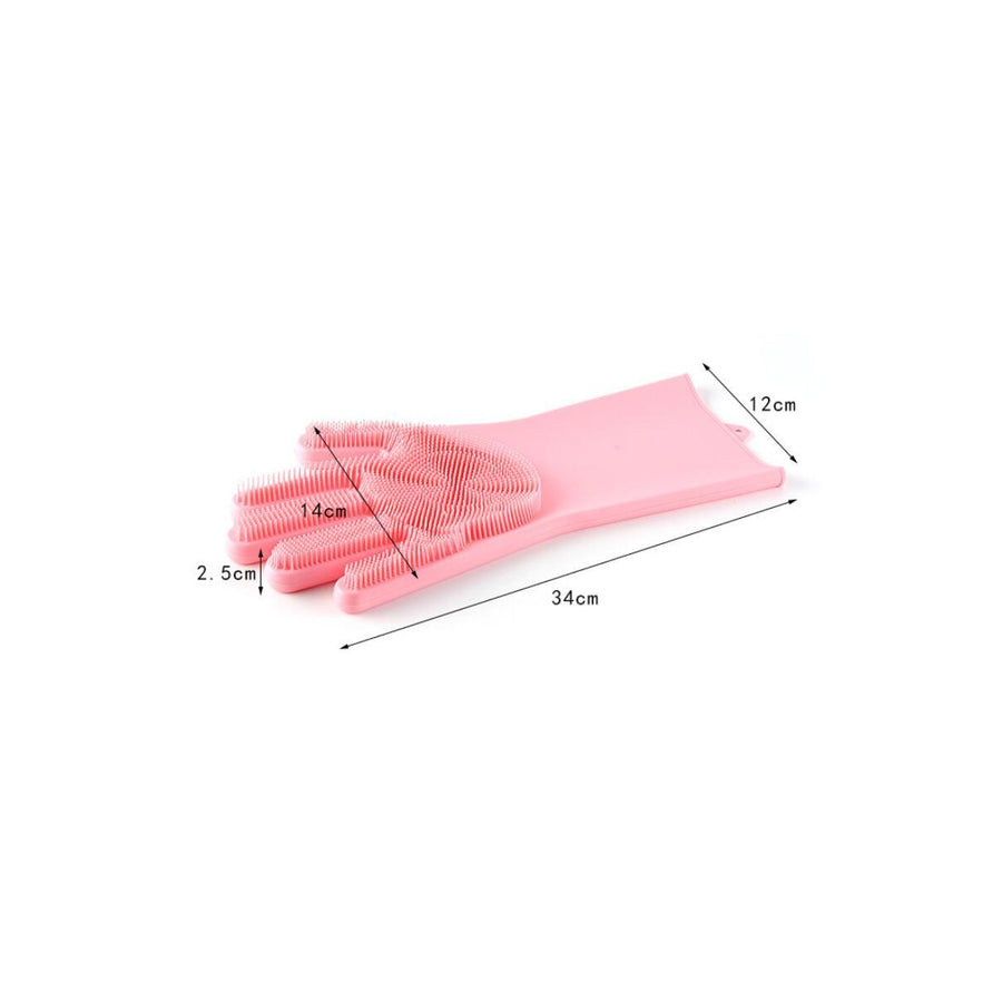 Silicone Dishwashing Gloves with Scrubbers