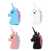 Silicone Unicorn Case - Pink, Blue, Black or White