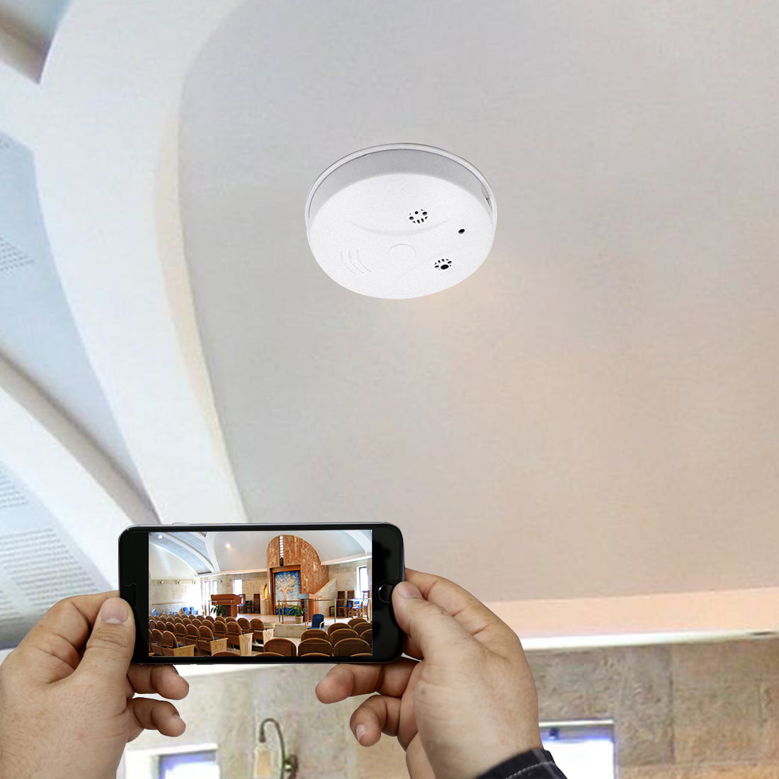 Hidden Spy Camera Smoke Detector - Surveillance Device