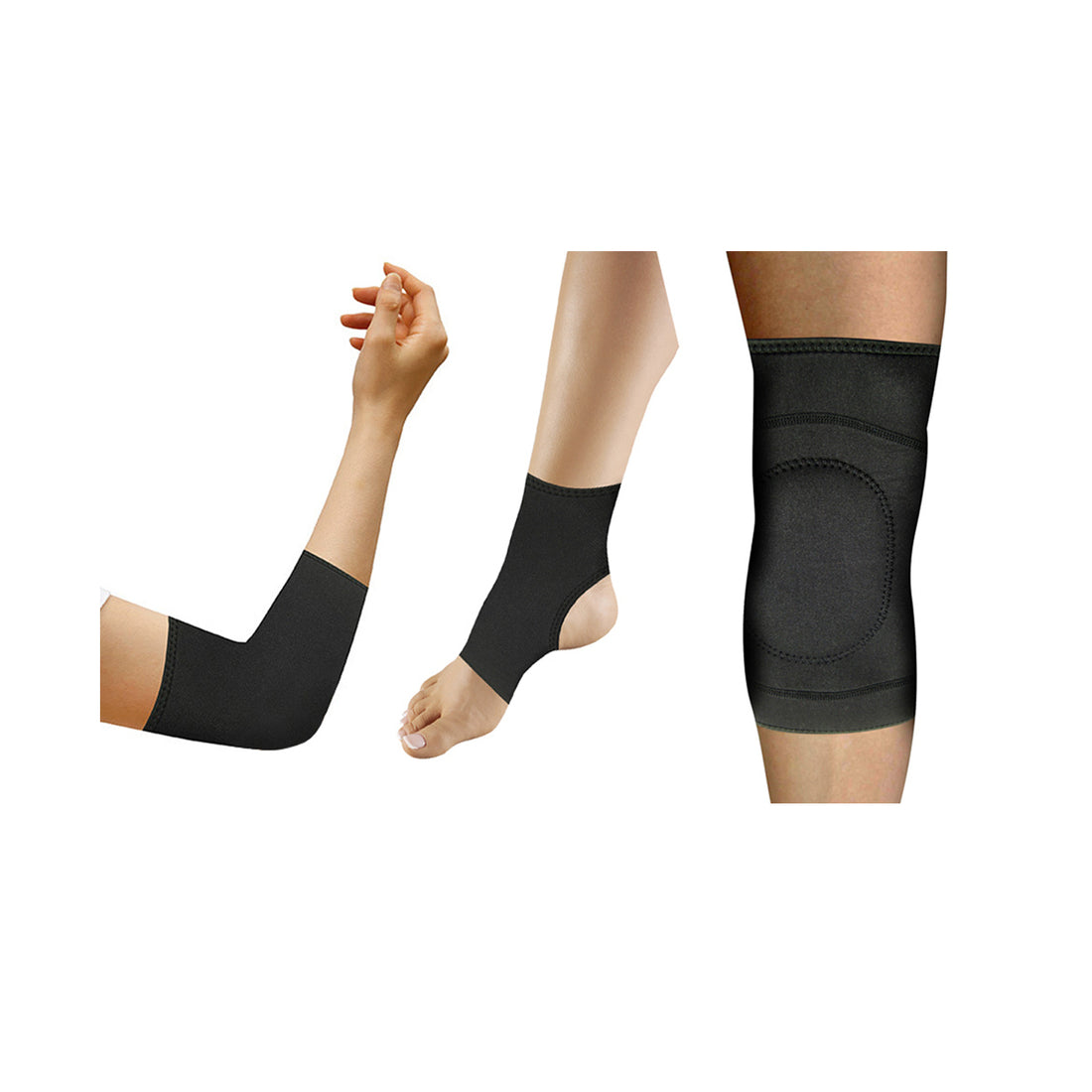 3 Piece Copper Infused Compression Set: Elbow/Knee/Ankle