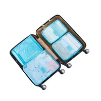 Travel Packing Cube Set of 6 - Pink, Navy, Grey, Sky Blue