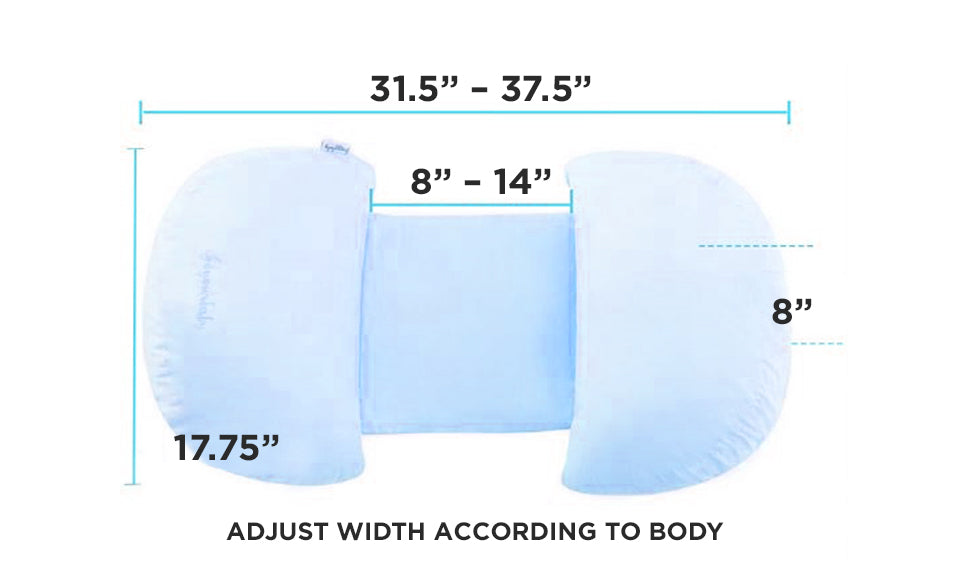 Tummy Support Maternity Pillow - Blue, Pink or Purple