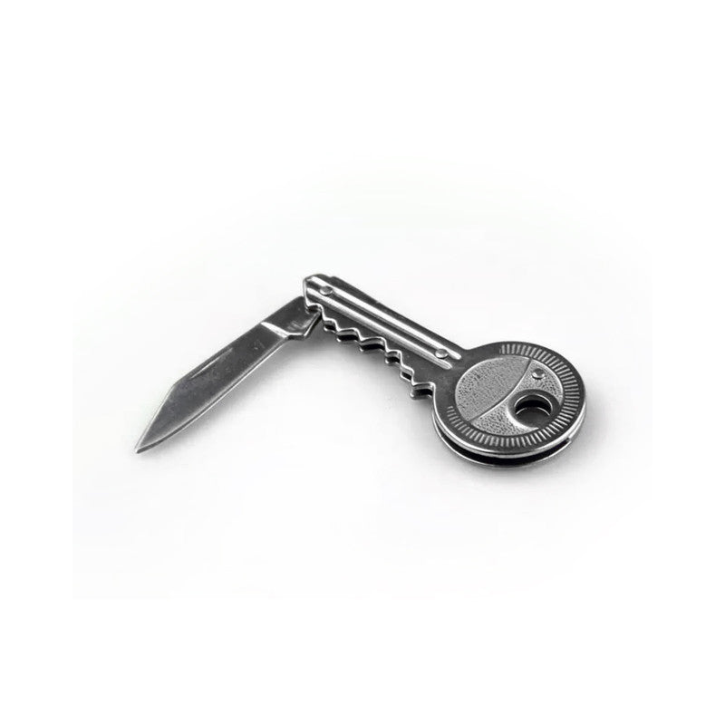 Stainless Steel Folding Pocket Knife Key-Black, Blue or Pink
