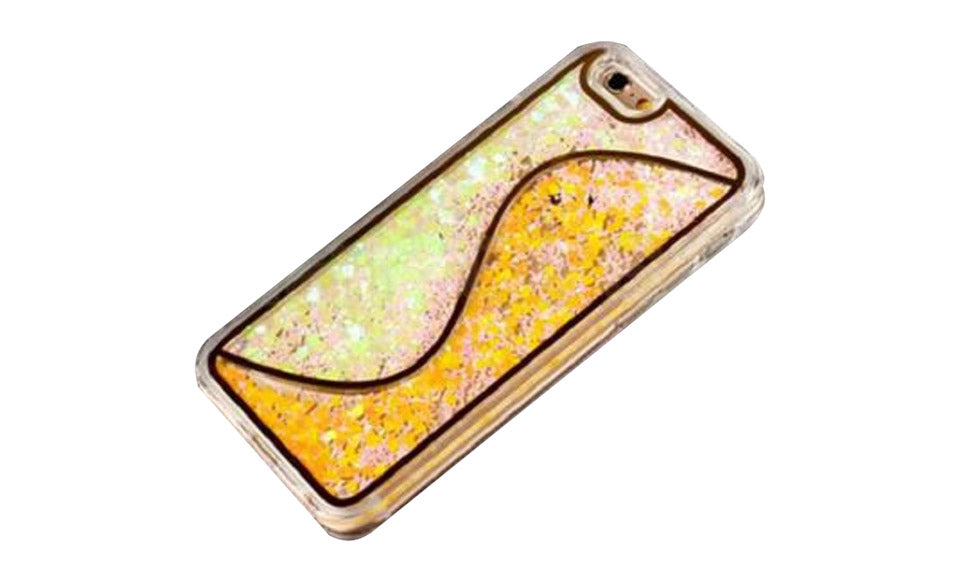 Liquid Glitter S Design Phone Case for iPhone 5/5S/6/6S/6+ - Green, Red , Gold, Pink or Purple