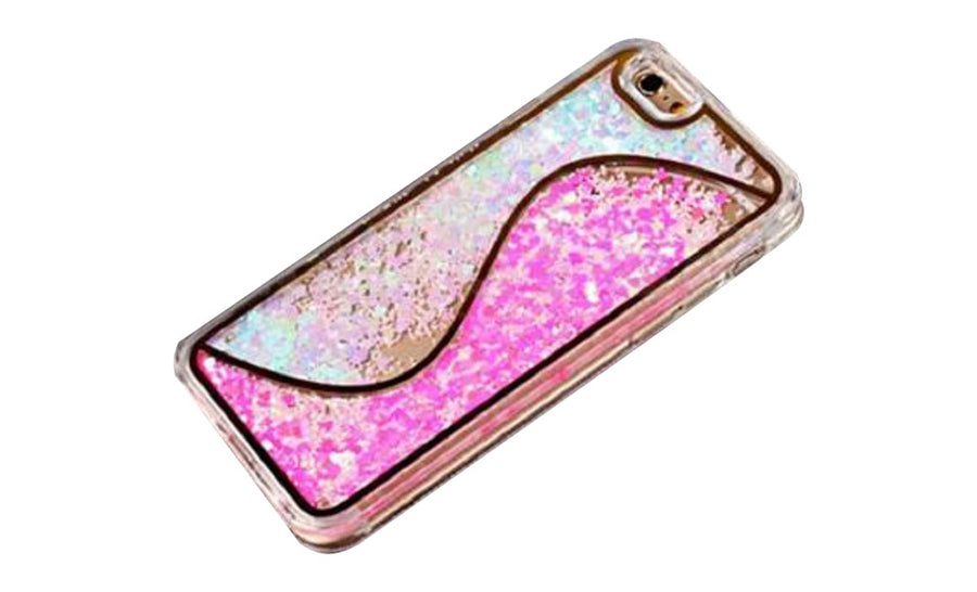 Liquid Glitter S Design Phone Case for iPhone 5/5S/6/6S/6+ - Green, Red , Gold, Pink or Purple