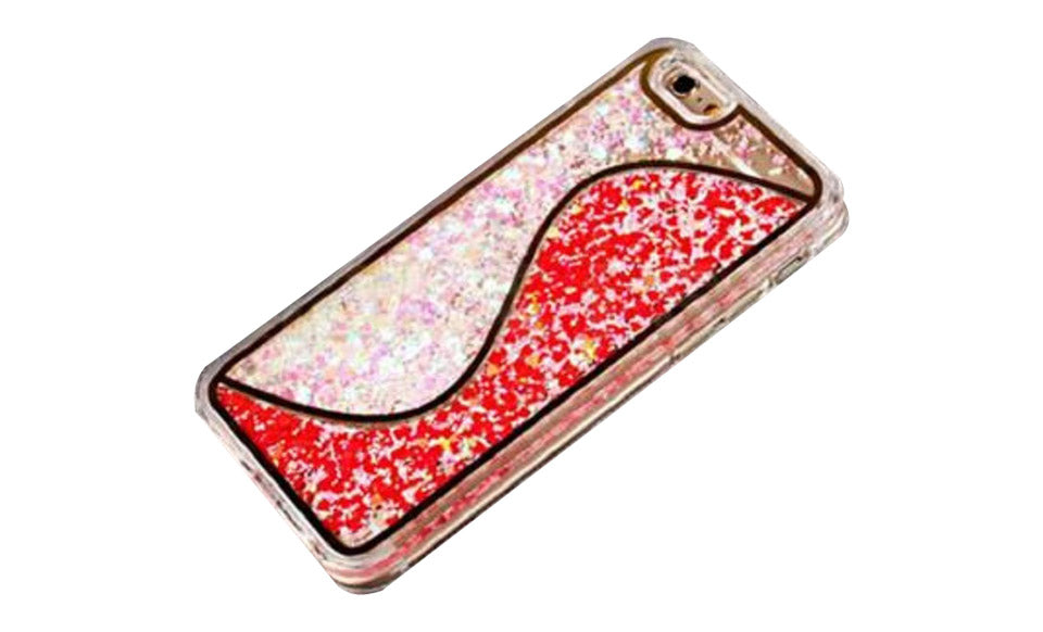 Liquid Glitter S Design Phone Case for iPhone 5/5S/6/6S/6+ - Green, Red , Gold, Pink or Purple