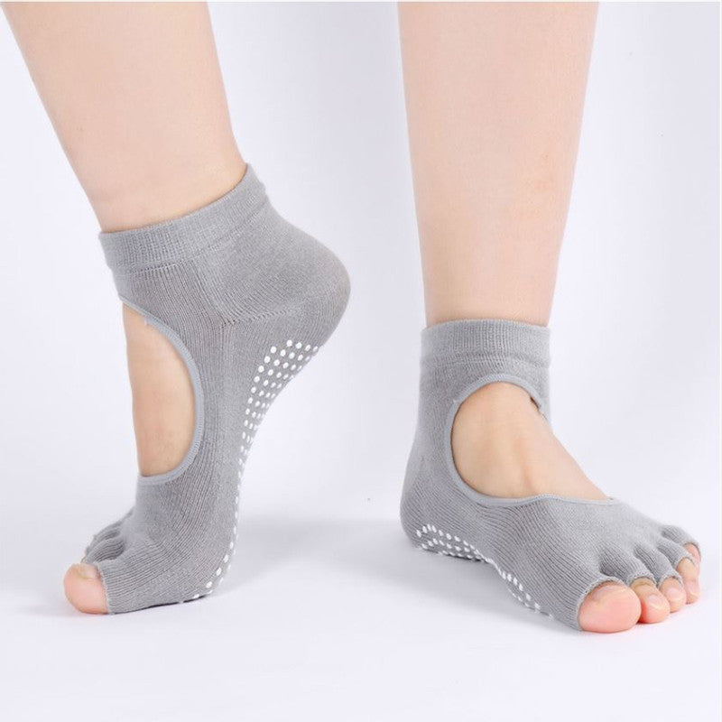 Non-Slip Pilates Socks - Pink, Black, Blue, Purple or Gray