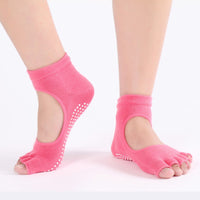 Non-Slip Pilates Socks - Pink, Black, Blue, Purple or Gray