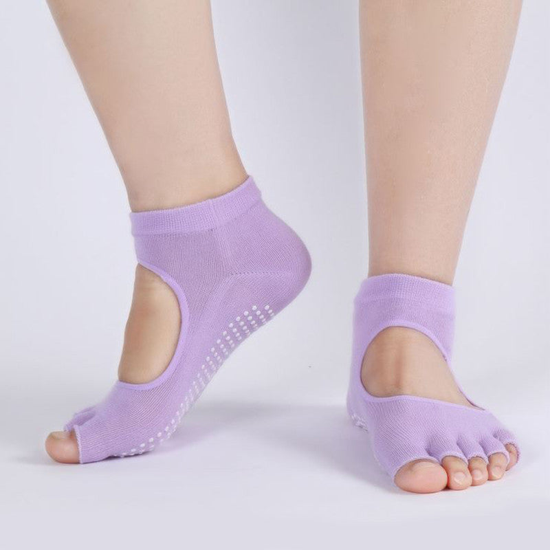 Non-Slip Pilates Socks - Pink, Black, Blue, Purple or Gray