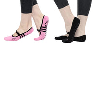 Non Slip Yoga Socks - Black or Pink