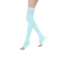 Slimming Open Toe, Over the Knee Fashion Compression Hosiery- Black, Green, Pink or Purple