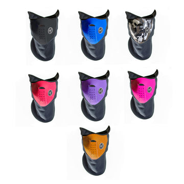 Neoprene/Fleece Neck and Face Mask - Black, Blue, Camo, Orange, Pink, Purple or Red